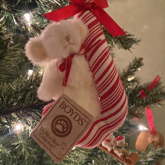 Boyds Mini Plush Christmas Ornament Pip Sweet Jointed Mouse with Tag - Picture 2 of 10